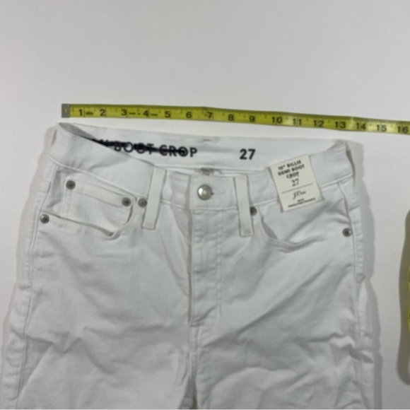New J Crew 10” Billie Demi Boot Crop Jeans White Size 27 - Picture 8 of 12